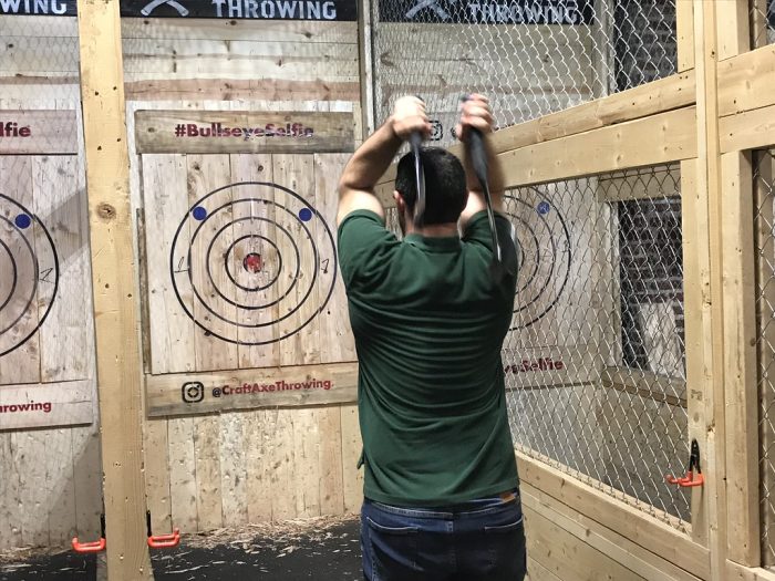 Men's Group Axe Throwing...aka Frontier Darts! The Presbyterian